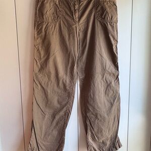 LOFT Brown Cargo Pants Relaxed Fit